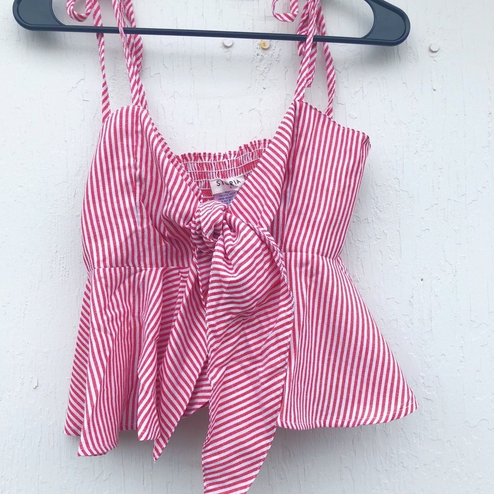 Striped up top